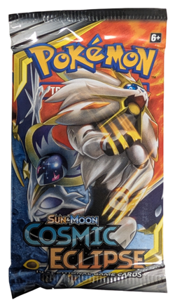 Pokemon TCG Sun & Moon Cosmic Eclipse Booster Pack Solgaleo & Lunala Art - Image 1