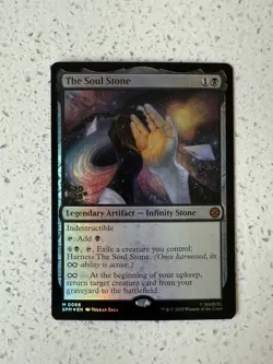 Magic The Gathering - The Soul Stone - Spider Man Prerelease Card! FOIL STAMP! - Image 1
