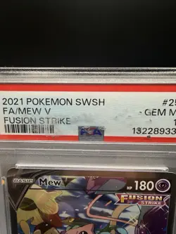 2021 Pokemon Fusion Strike Mew V 251/264 PSA 10 Gem Mint Full Art Sword & Shield - Image 2