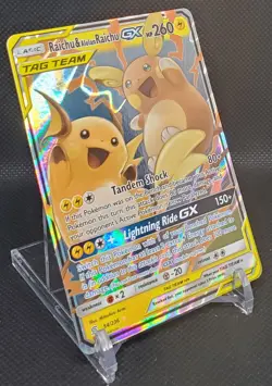 Pokemon Raichu & Alolan Raichu GX 54/236 Sm-Unified Minds Holo NM - Image 3