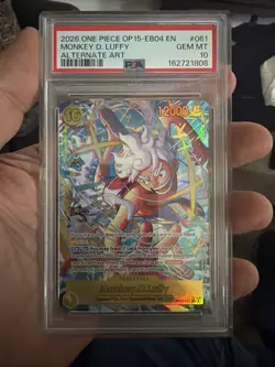 2026 One Piece OP15-EB04 Monkey D Luffy Alternate Art PSA 10 - Image 1