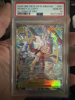 2026 One Piece OP15-EB04 Monkey D Luffy Alternate Art PSA 10 - Image 3