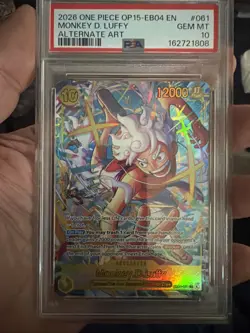 2026 One Piece OP15-EB04 Monkey D Luffy Alternate Art PSA 10 - Image 4