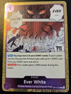Ever White OP14-076 Foil Rare The Azure Sea's Seven One Piece Card Game - Image 1