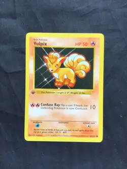 Pokemon Cards: Base Set 1st Edition Common: Vulpix 68/102 - Image 1