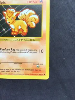 Pokemon Cards: Base Set 1st Edition Common: Vulpix 68/102 - Image 4