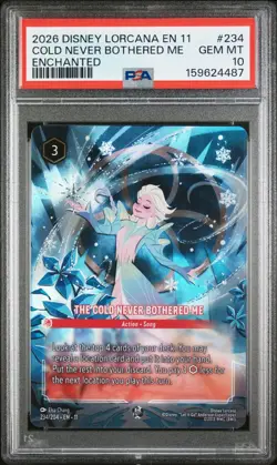 2026 DISNEY LORCANA WINTERSPELL ENCHANTED THE COLD NEVER BOTHERED ME PSA 10 - Image 1