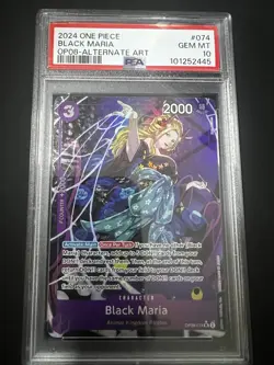 One Piece 2024 Two Legends Black Maria OP08-074 Super Rare PSA 10 - Image 1
