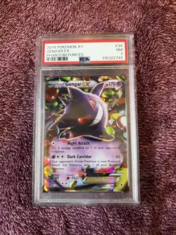 2014 Pokemon XY Phantom Forces Gengar EX 34/119 Holo Full Art PSA 7 - Image 1