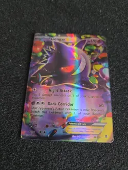 Pokemon Gengar EX TCG Holo Card 34/119 XY Phantom Forces ✨ - Image 2