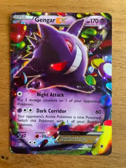 Pokemon Gengar EX 34/119 Holo Card XY Phantom Forces 2014 Pokemon TCG Good Con - Image 1