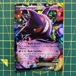 Pokemon Gengar EX TCG Holo Card 34/119 XY Phantom Forces - Image 1