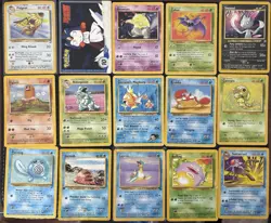 Lot of 24 Vintage Pokemon Cards, HP-DMG Rares, Holo, Neo, Base 2, Fossil, Jungle - Image 1