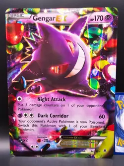 Pokemon Gengar EX 34/119 Holo Card XY Phantom Forces 2014 Pokemon TCG jumbo - Image 1