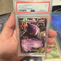 Pokemon TCG 2014 XY Phantom Forces Gengar EX 34/119 Holo Ultra Rare PSA 1 - Image 1