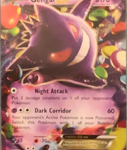Pokemon TCG Gengar EX Full Art Holo Card 34/119 XY-Phantom Forces - Image 1