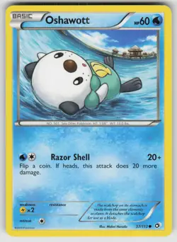 Oshawott 37/113 Common Legendary Treasures Pokemon Lightly Played - Image 1