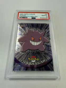 GENGAR Pokemon Card - 2000 Topps Chrome - Sequential Error Spectra/Foil PSA 10s - Image 3