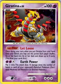 Giratina 9/127 Holo Rare Platinum Pokemon Heavily Played - Image 1