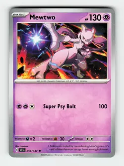 Mewtwo SV07: Stellar Crown 059/142 Pokemon Uncommon NM - Image 1