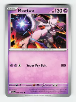 Mewtwo SV07: Stellar Crown 059/142 Pokemon Uncommon NM - Image 5