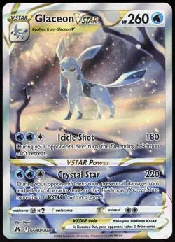 Glaceon VSTAR GG40/GG70 Holo Crown Zenith Galarian Gallery VSTAR Rare Gemi NM - Image 2