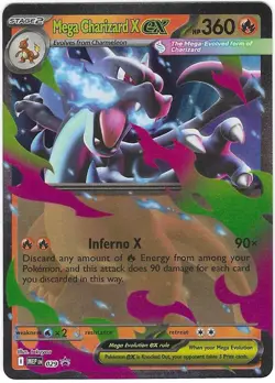 Pokemon Mega Charizard X ex 029 Mega Evolution Holo Black Star Promo Near Mint - Image 1