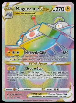 Magnezone VSTAR 198/196 Rainbow Rare Lost Origin Pokemon Holo Near Mint - Image 1