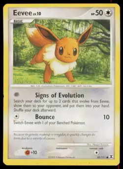 Eevee 59/111 Common Rising Rivals Pokemon Heavily Played - Image 1