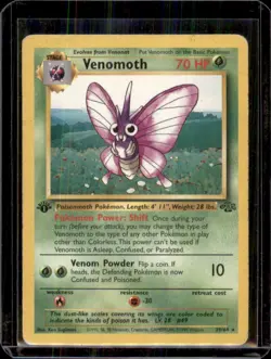 Venomoth 29/64 1st Edition - Jungle Set - Non Holo WOTC Pokemon Card - Image 1