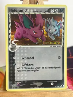 Nidoran 57/101 EX Dragon Frontiers Stamp Holo Deutsch Exc Pokemon - Image 1