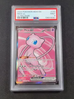 Pokemon Mew ex Ultra Rare Holo 193/165 Scarlet & Violet 151 PSA 9 - Image 1