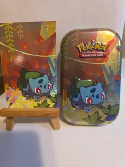 Opened Bulbasaur Pokemon TCG Kanto Friends Mini Tin Set (D22) With Card LP - Image 1