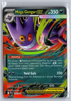 MEGA GENGAR EX 056/094 DOUBLE RARE PHANTASMAL FLAMES POKEMON - Image 1