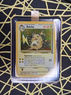 🔥 Raichu 14/62 🔥 Original Holo Rare Fossil Set Pokemon Card WOTC TCG 1999 - Image 2