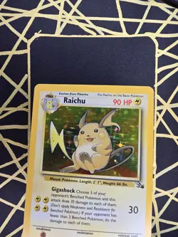 🔥 Raichu 14/62 🔥 Original Holo Rare Fossil Set Pokemon Card WOTC TCG 1999 - Image 4