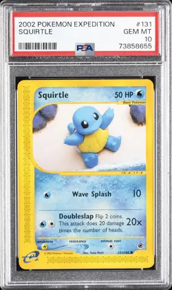 2002 POKEMON EXPEDITION #131 SQUIRTLE PSA 10 - Image 1