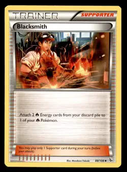 Blacksmith 88/106 Uncommon Flashfire Pokemon Lightly Played - Image 1