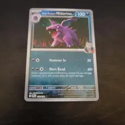 Team Rocket's Nidorino 118/182 Common Destined Rivals Pokemon Reverse Holo NM - Image 1