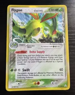 Pokemon TCG Flygon Delta Species Holo Card 7/110 LP - Image 1