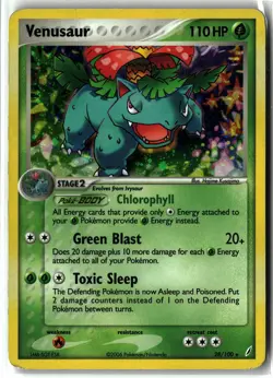 Venusaur (EX Crystal Guardians) ⭐ 28/100 Holo Deck Exclusives Pokemon LP/MP - Image 1
