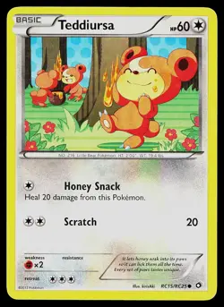 Pokemon Card - Teddiursa Legendary Treasures: Radiant Collection RC15/RC25 Holo - Image 1