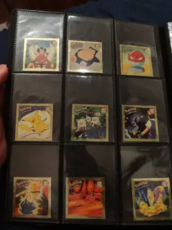 Pokemon 70x Artbox Sticker Lot - Charizard Pikachu Team Rocket - Gold Prism Holo - Image 1