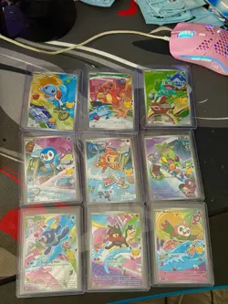 Pokemon First Partner Illustration Series 1 Collection - Complete Full Set Of 9 - Image 1