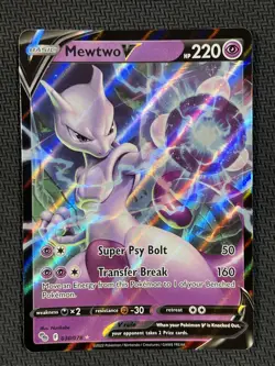 Mewtwo V 030/078 Pokemon GO TCG Holo Rare Card 2022 Set (Near Mint) NM 1 - Image 1