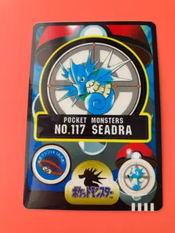 Seadra NO.117 Pokemon Sealdass sticker Card 1997 Japanese Bandai - Image 2