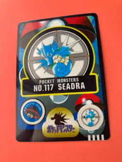 Seadra NO.117 Pokemon Sealdass sticker Card 1997 Japanese Bandai - Image 3