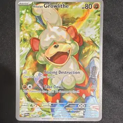 The Pokemon Company Pokemon TCG Hisuian Growlithe 181/167 IR Holo EN 2024 - Image 1