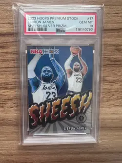 2023-24 Hoops Premium Stock Sheesh Silver Prizm- LeBron James #17- PSA 10 - Image 1
