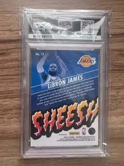 2023-24 Hoops Premium Stock Sheesh Silver Prizm- LeBron James #17- PSA 10 - Image 2